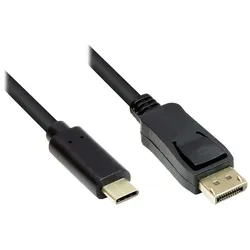 Alcasa GC-M0105 Videokabel-Adapter 1 m USB Typ-C DisplayPort Schwarz
