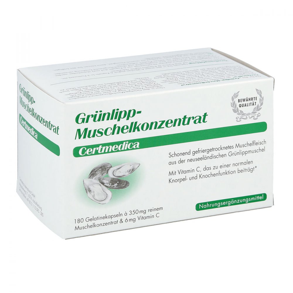 Certmedica International GmbH Grünlipp Muschel Konzentrat Kapseln 00874288