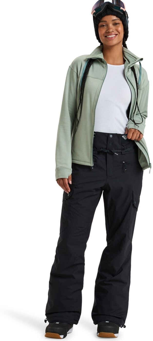 Skihose ROXY "Passive Lines", Damen, Gr. L, Normalgrössen, schwarz, Obermaterial: 56% Polyester, 44% Polyester., Hosen Skihose schwarz L, Normalgrössen