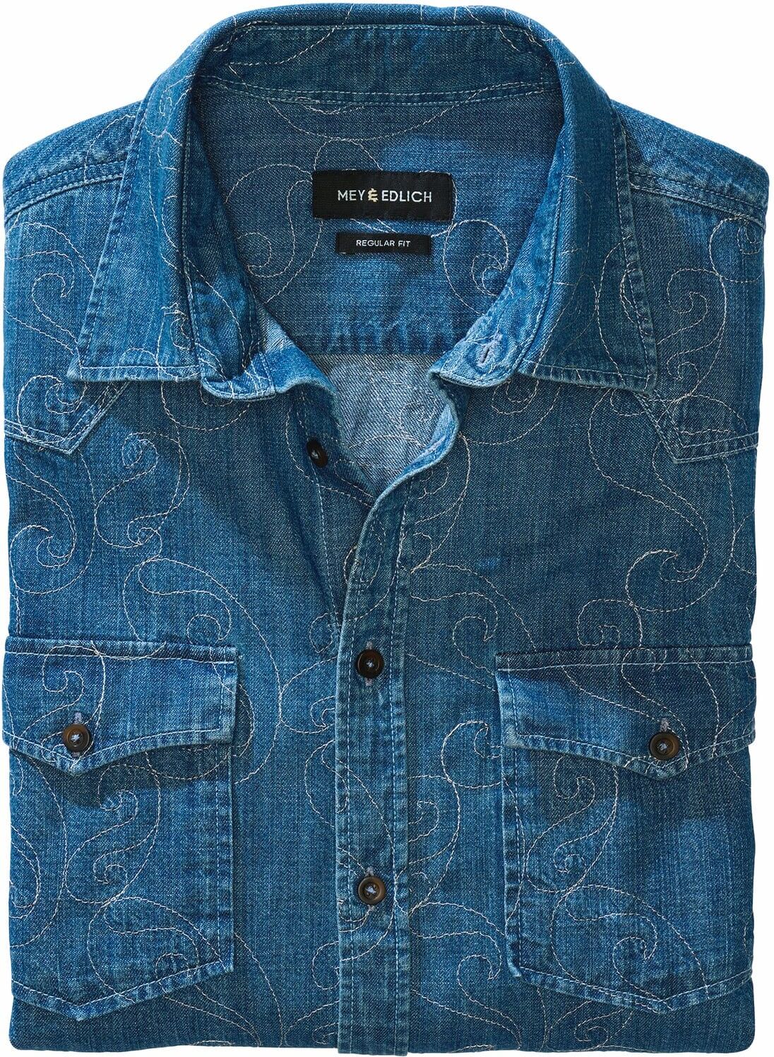 Mey & Edlich Echte-Cowboys-Westernhemd Blau XXL