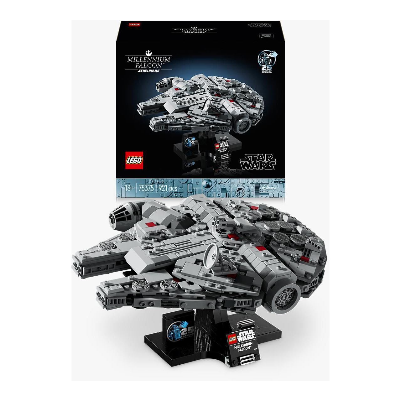 LEGO Star Wars 75375 Millennium Falcon, baubares Sternenschiff Modell