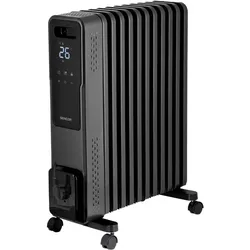 Sencor SOH 8211GY schwarz / Ölradiator / 1000W-1200W-2400W / 3 Stufen / 11 Lamellen, Heizkörper, Schwarz
