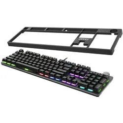 MSI FORGE GK-320 RED Gaming Keyboard, verkabelt (DE, Kabelgebunden), Tastatur, Schwarz
