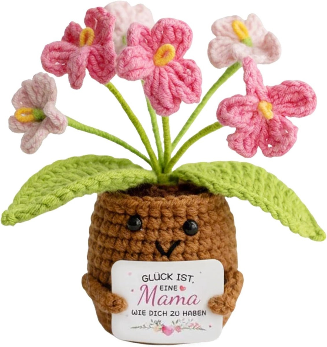 Dailygoods Gehaakte Bloem Handgemaakt - Roze Vergeet-mij-nietje
