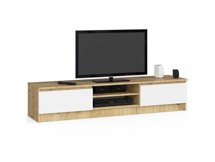 TV-Lowboard – Artisan Eiche / Weiß