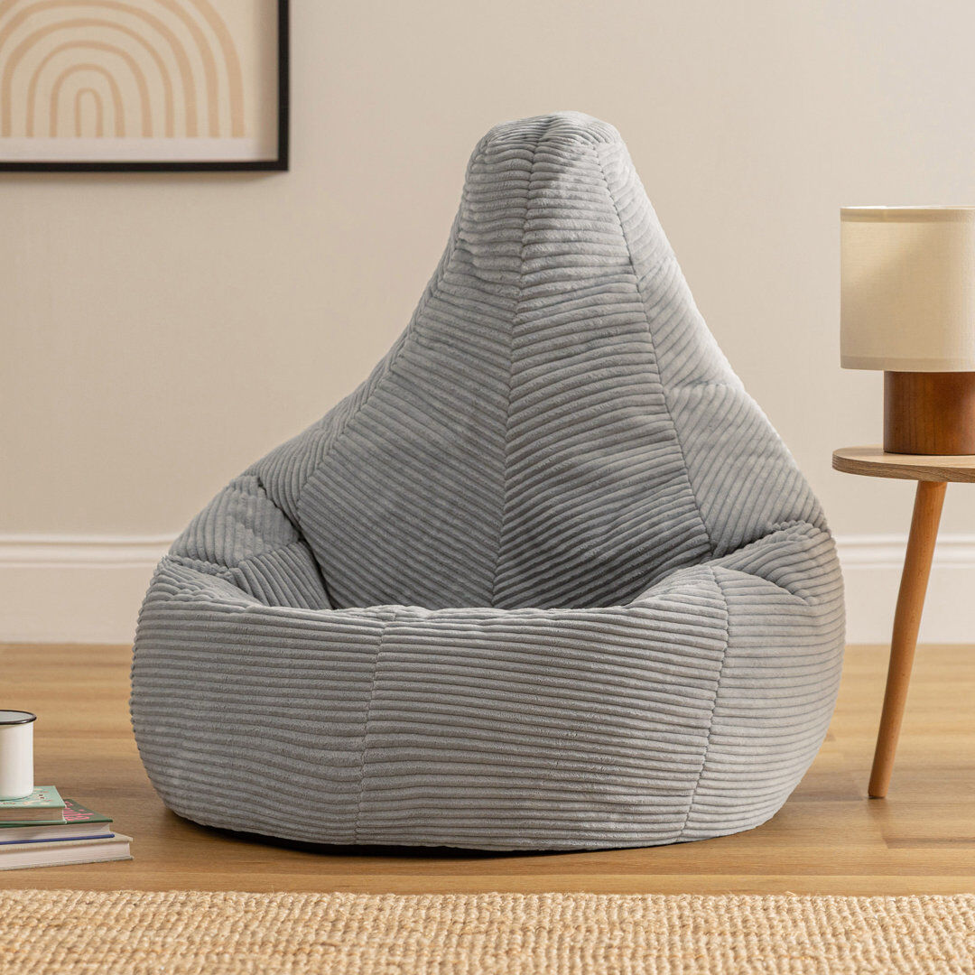 icon Dalton Medium Beanbag Corduroy Navy Blue Grey Medium