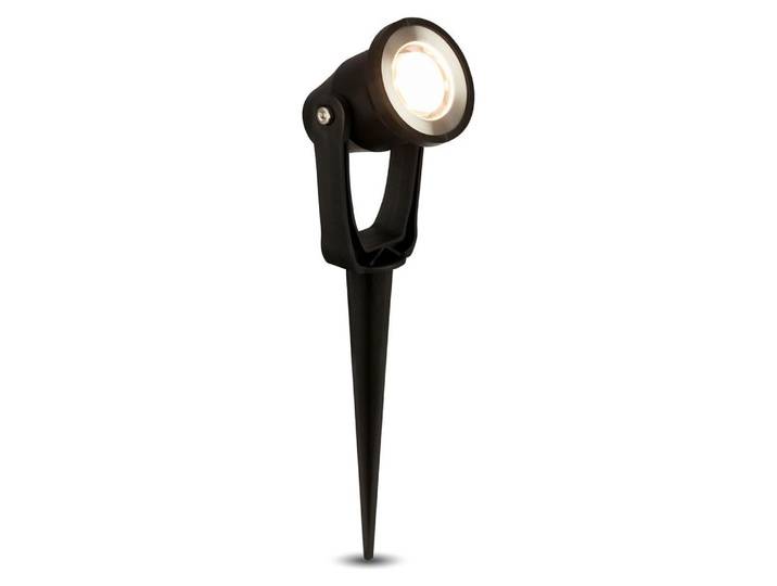 Briloner Connect to Sine Gartenleuchte Schwenkbar 22,5 cm 1W 100lm 3000K Warmweiß Erdspieß Schwarz - Gartenstrahler Garten Terrasse