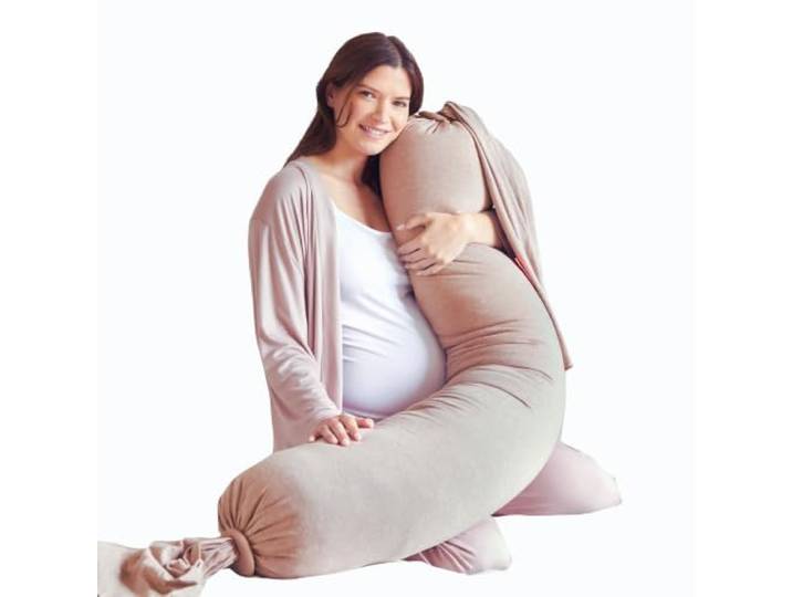 bbhugme® Schwangerschaftskissen™, das preisgekrönte Schwangerschafts- & Stillkissen & Ganzkörper-Stützkissen - Seashell Beige