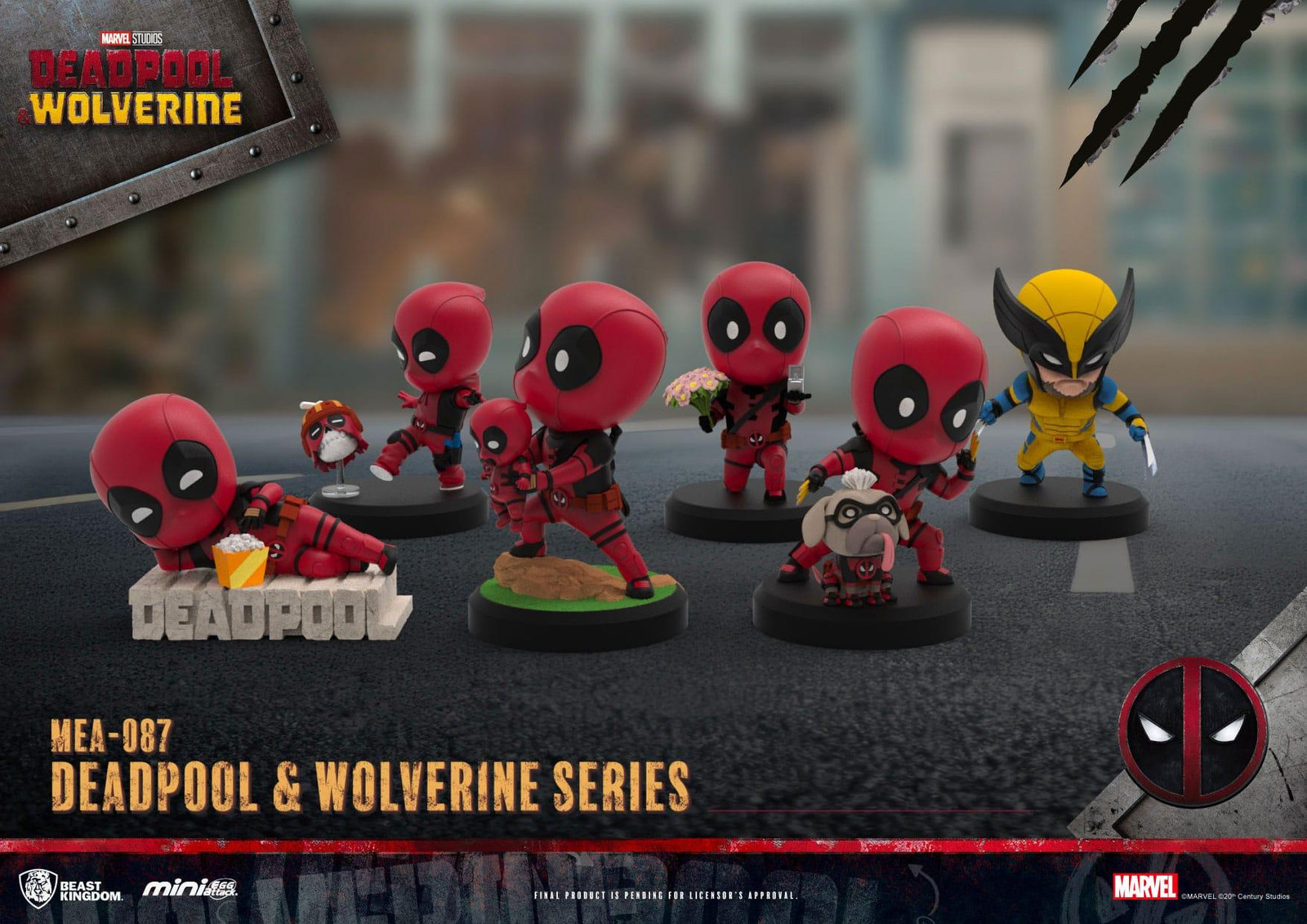 Beast Kingdom Toys Deadpool & Wolverine Mini Egg Attack figuurtjes set, Deadpool 3, 8 cm
