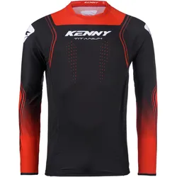 Kenny, Unisex, Velotrikot, Titanium (XXL), Schwarz, Rot