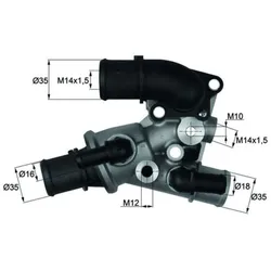 Thermostat Kühlmittel MAHLE TI 111 80D für Fiat Punto Palio Weekend