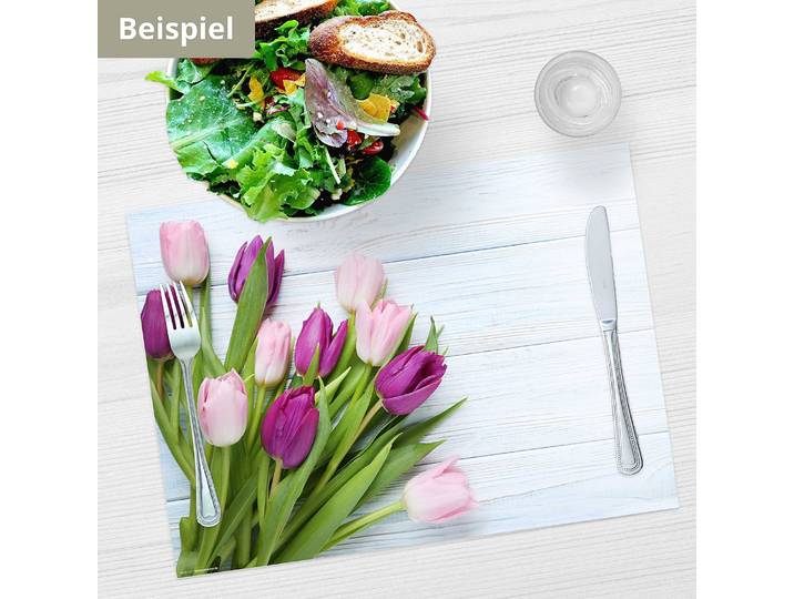 Tischset Lila Tulpen 12er-Set 44 x 32cm Multicolor