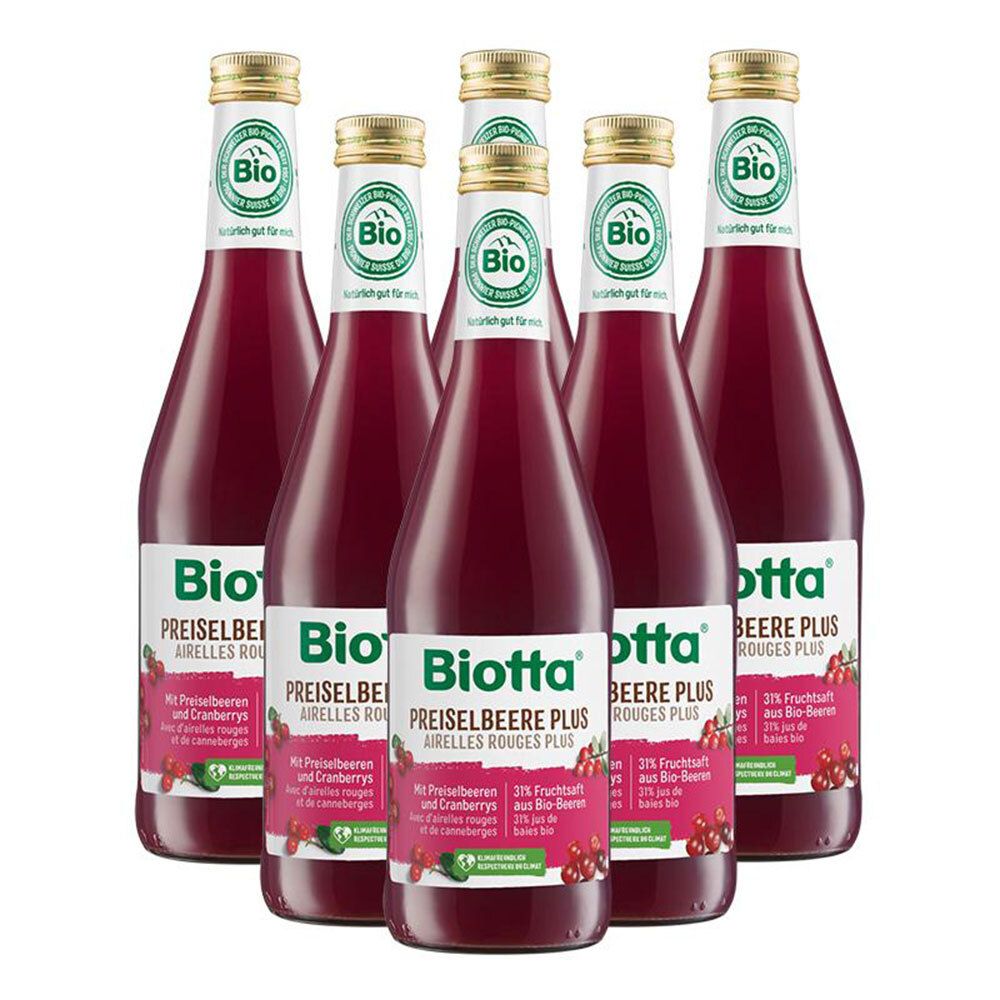 Biotta Bio Preiselbeere, Saft 6x500 ml
