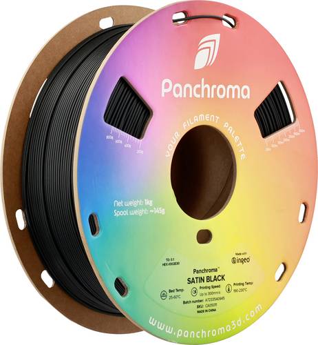 Polymaker CA05011 Panchroma Satin Filament PLA Satiniert, hohe Steifigkeit 1.75mm 1000g Schwarz 1St.