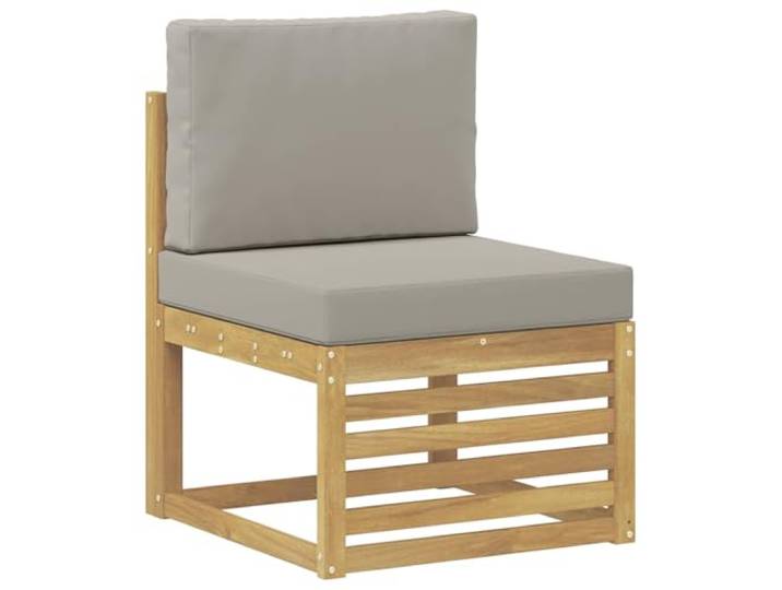 KTHLBRH 4-teiliges Sofa-Set aus Akazienholz Modular, widerstandsfähig, atmosphärisch, inklusive Kissen, 193,5 x 122,5 x 73 cm