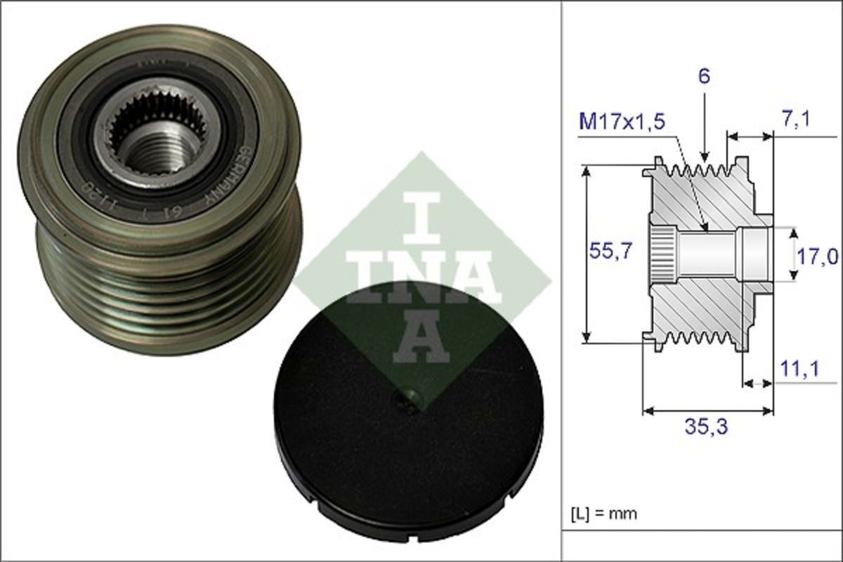 Schaeffler Ina Generatorfreilauf INA 535 0037 10