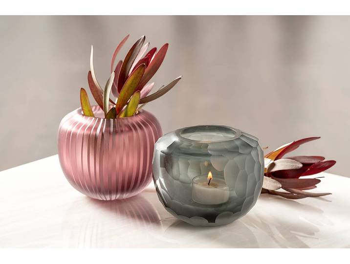 Vase 12 x 10 x 12cm Gris/Anthracite
