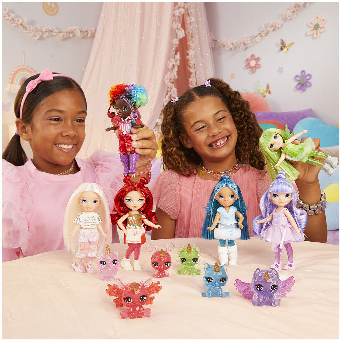 Rainbow High Littles Rainbow Fantasy Fairies Opal Doll with Owl Pet - 5.5-inch / 14 cm Poseable Fairy Doll - MGA Entertainment