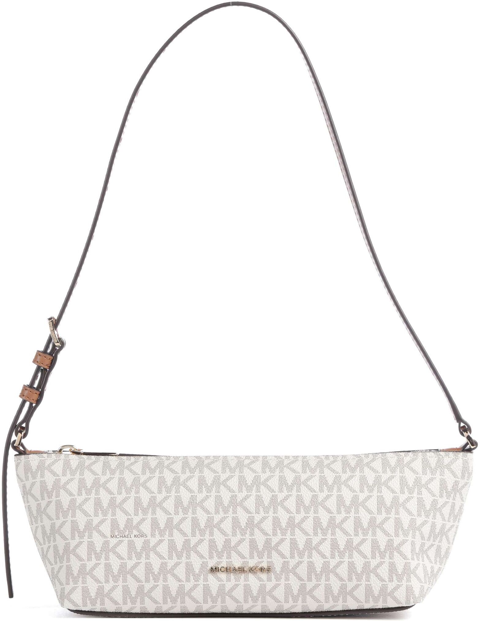 Michael Kors Laila Small Schultertasche aus Leder, weiß
