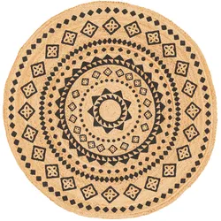 Pergamon, Teppich, Naturfaser Teppich Jute Salsa Ethno Rund (100 cm)