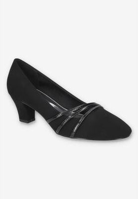Women's Cristiny Pump by Easy Street in Black Lamy (Size 10 M)