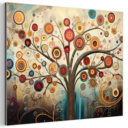 METALLBILD Baum - Baum des Lebens - Farbe 80x60 cm