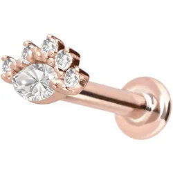 14 Karat Gold Labret mit Innengewinde MOISSANITE-AUGE