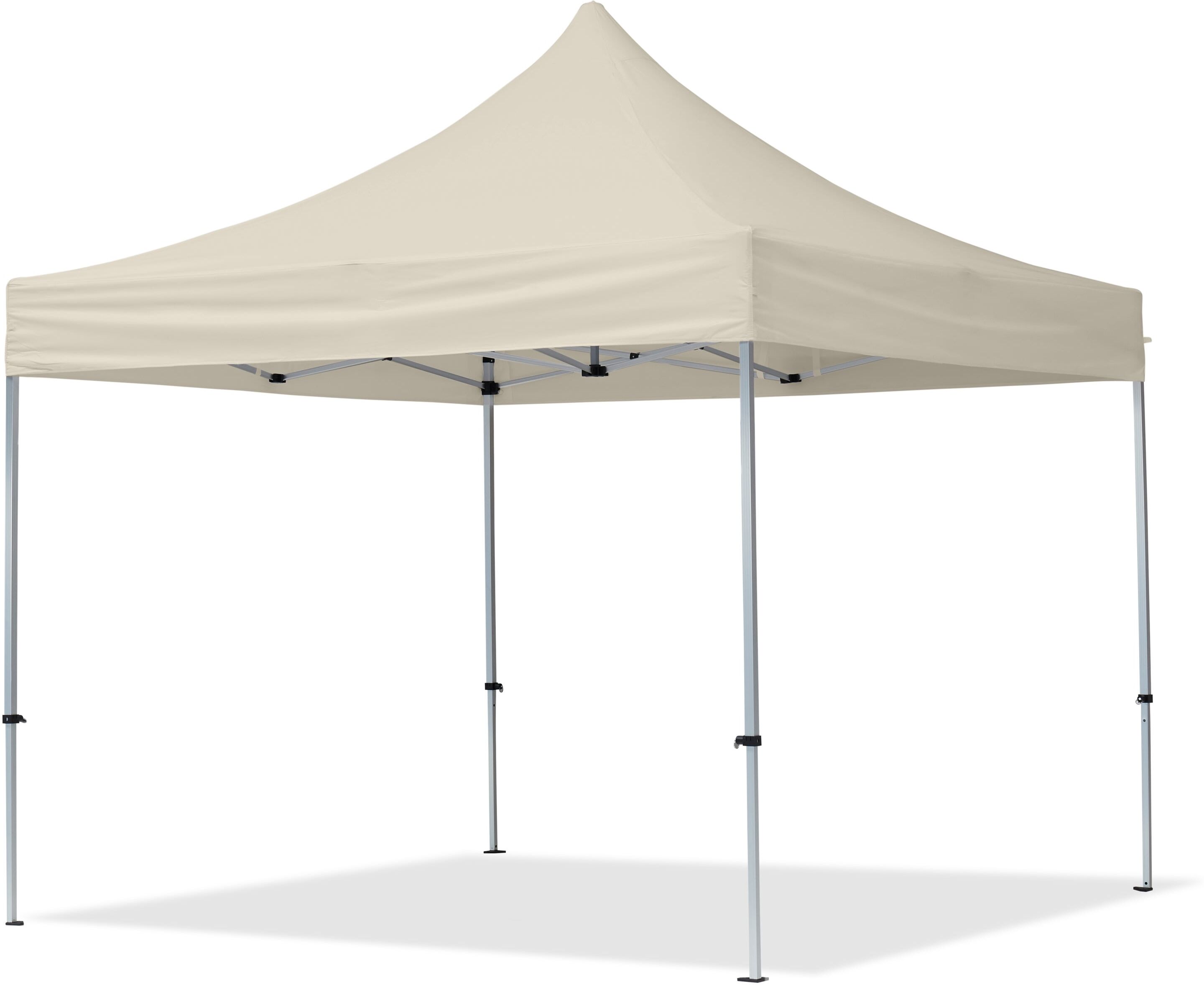 TOOLPORT 3x3m Aluminium Faltpavillon, ohne Seitenteile, creme - (59002)