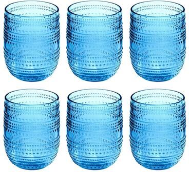 Abode Homewares Beaded Acrylic Stemless Wine Glass - 15 oz - Set of 6