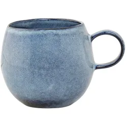 Bloomingville Sandrine Tasse | Steingut, Ø10.5 x H9.5cm, blau