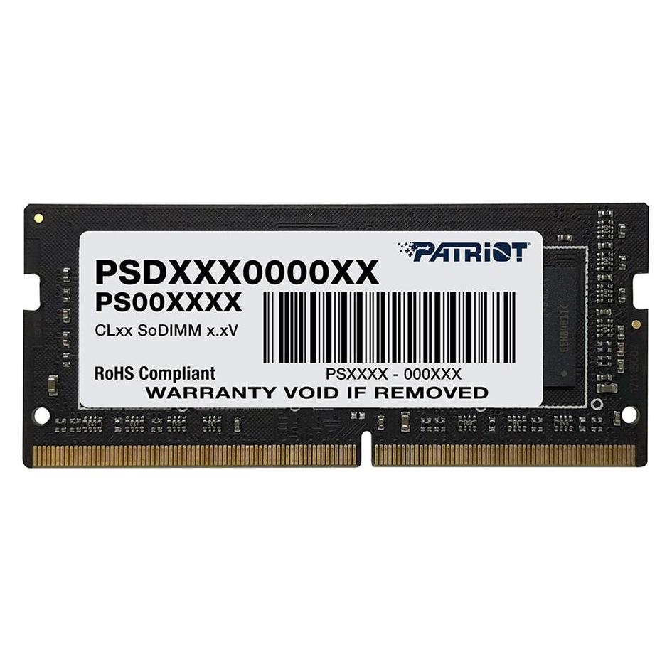 Patriot SO-DIMM DDR4 8GB 2666MHz (1 x 8GB, 2666 MHz, DDR4-RAM, SO-DIMM) (PSD48G26662S)