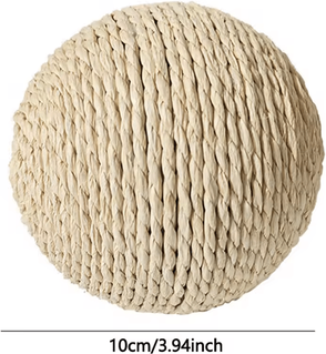 Inspire Curations SisalPaw Interactive Scratching Ball Toy off White 10ml
