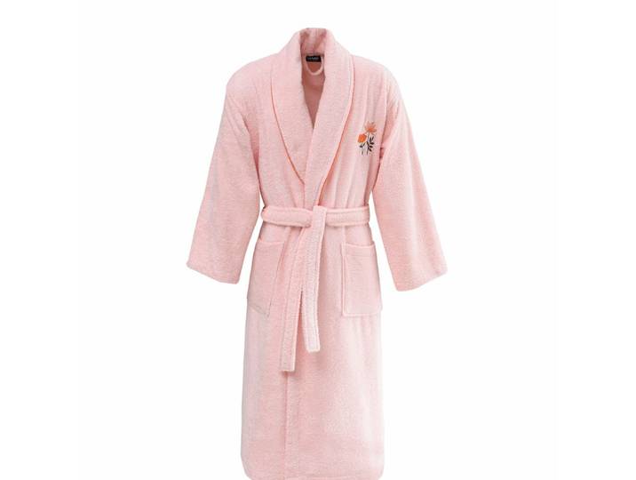 Peignoir brodé col châle 420 g/m² angelica