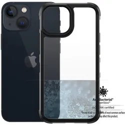 PanzerGlass 0318 Handy-Schutzhülle Transparent (Apple iPhone 13 mini), Smartphone Hülle, Transparent, Schwarz