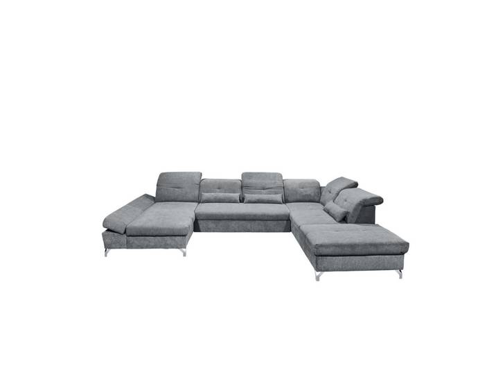 Mid.you Wohnlandschaft, Anthrazit, Metall, U-Form, 350x245 cm, Made in EU, Wohnzimmer, Sofas & Couches, Wohnlandschaften, Wohnlandschaft U-Form