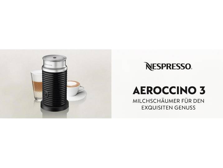 Milchaufschäumer Nespresso Milchschäumer Aero , schwarz, B:9cm H:18,6cm T:9cm, Milchaufschäumer, Milchaufschäumer