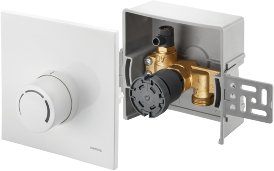 Oventrop Unibox Rücklauftemperaturregelung 1022735 weiß, mit Ventil und Thermostat