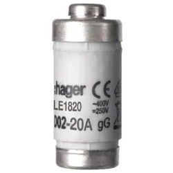 Hager D02-Sicherung LE1820 20A 400V mit Kennmelder