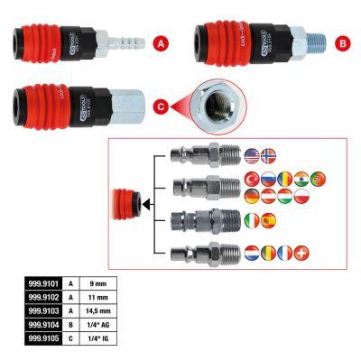 KS TOOLS Verbindungs-/Verteilerstück, Drucklufttechnik 999.9102