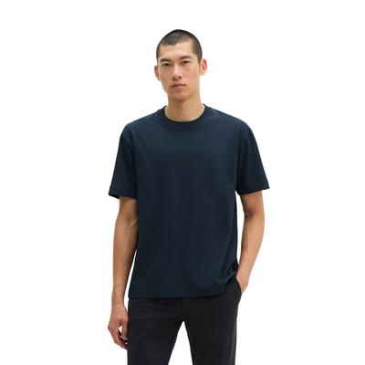 T-Shirt MARC O'POLO, Herren, Gr. XL, schwarz (schwarz navy), Obermaterial: 100% Baumwolle, Rundhals, Shirts T-Shirt, relaxed fit aus schwerem Bio-Baumwoll-Jersey
