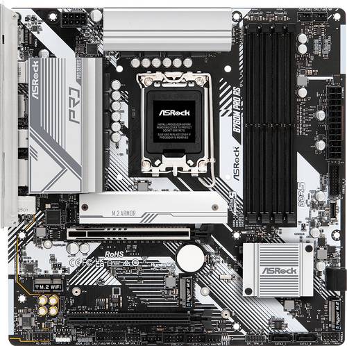 ASRock B760M Pro RS Mainboard Formfaktor (Details) Micro-ATX Mainboard-Chipsatz Intel B760