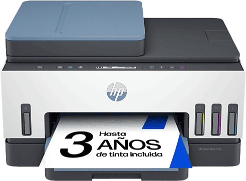 Impresora multifunción tinta - HP Smart Tank 7306, WiFi, Bluetooth, USB, doble cara