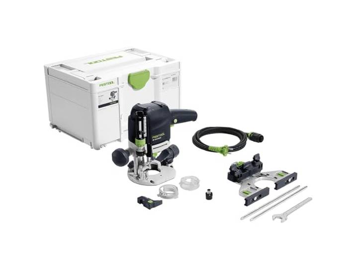 Festool Défonceuse OF 1010 REBQ-Plus – Défonceuse à Bois 1 010 W\, réglage de profondeur au 0\,1 mm\, éclairage LED intégré\, aspiration compatible 27 mm et 36 mm\, livrée en Systainer