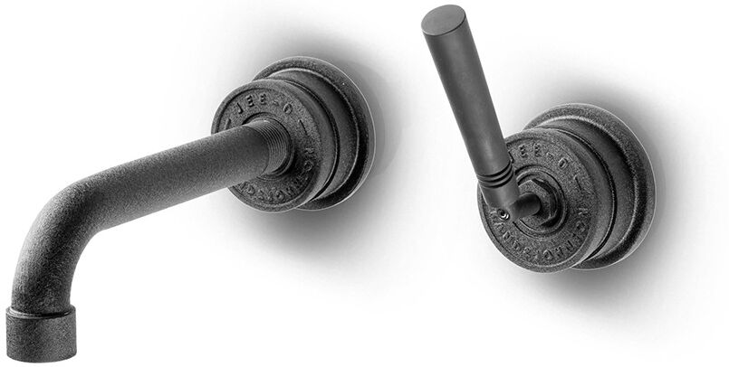 JEE-O Soho Wand-Waschtischarmatur, progressiv, Hammerschlag schwarz matt, 700-1502 700-1502