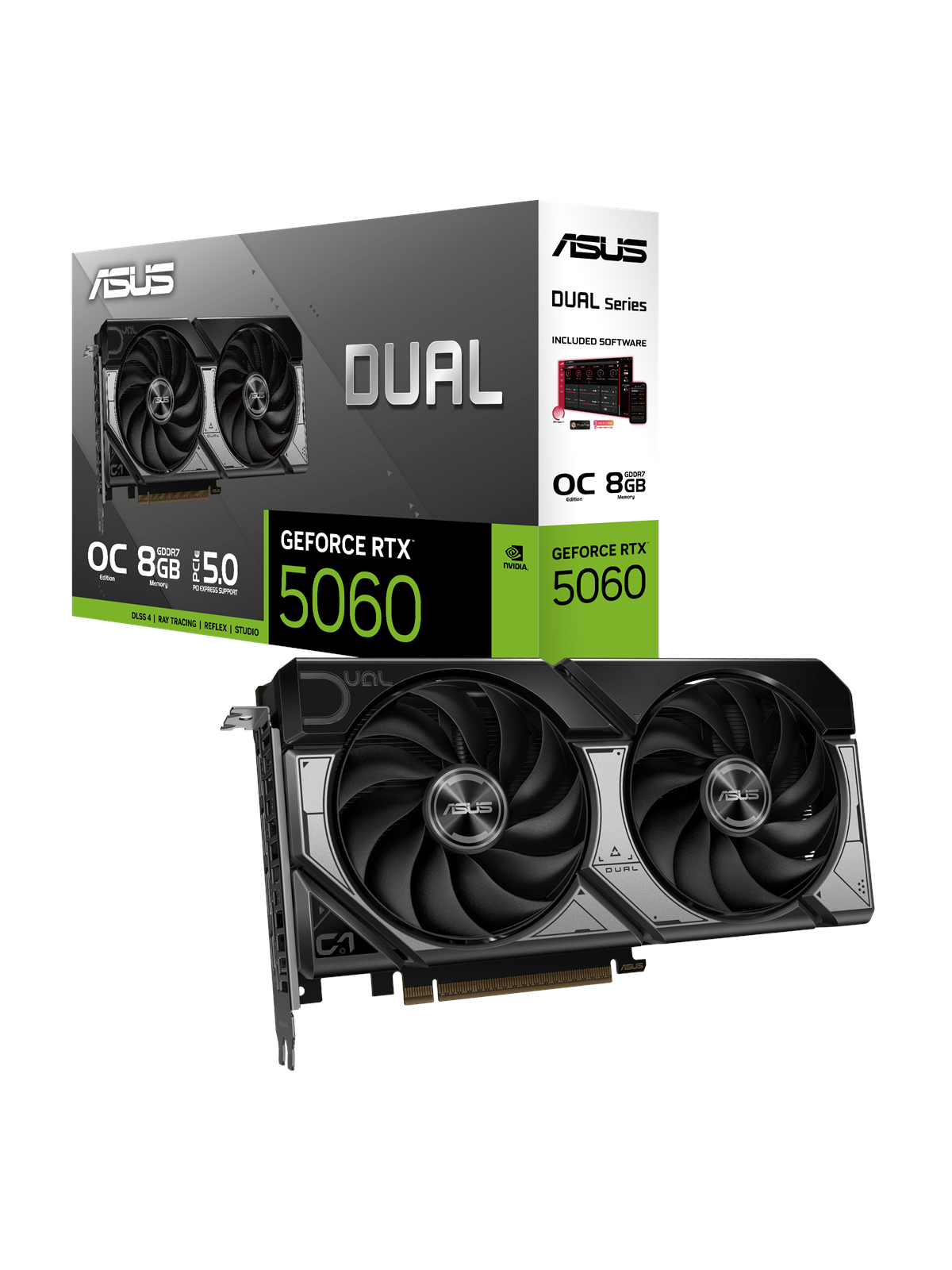 ASUS GeForce RTX 5060 DUAL OC - 8GB GDDR7 RAM - Grafikkarte