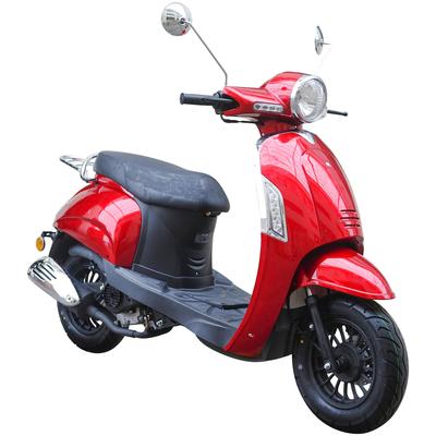 Motorroller GT UNION "Massimo 45", rot (rot, schwarz), Motorroller, ohne Topcase, 45 km/h, Luftgekühlter Motor, B:67cm H:115cm L:189cm