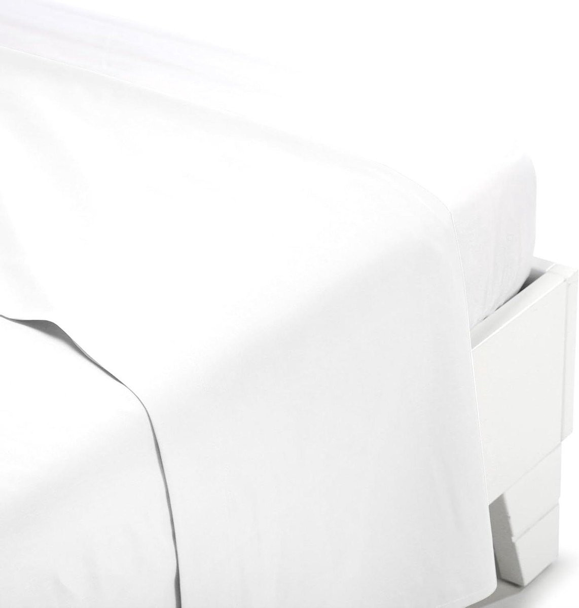 Effend Wit Katoenen Tweepersoons Bedlaken