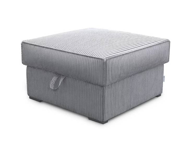 Hocker SMART COSARO XL mit Stauraum 71x71 cm, hellgrau