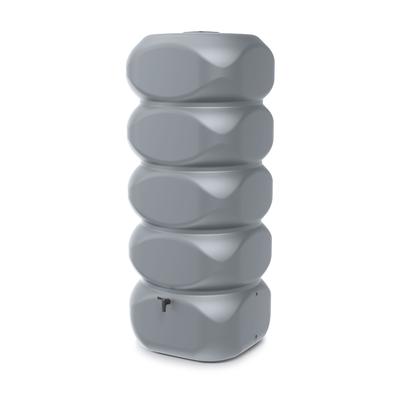 Regenwassertank PROSPERPLAST "Gubo", grau (grau glatt), B:79,5cm H:106,2cm T:79,5cm, Polyethylen, Regentonnen