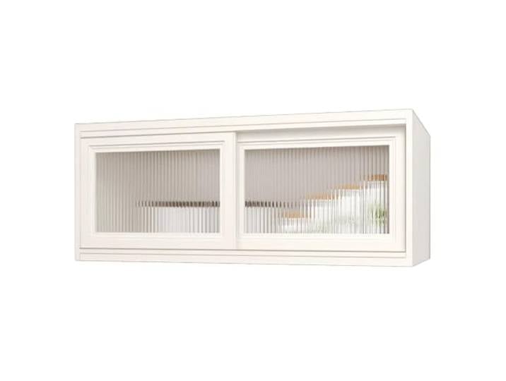 Küchenhängeschränke Aluminiumlegierung, Wandschrank Hängend, Geschlossener Hängeschränke fürs Bad, Schiebetüren 5mm, Integrierte Schienen, Rostschutz, Tiefe 30cm, Höhe 35cm(White,80cm/31in)